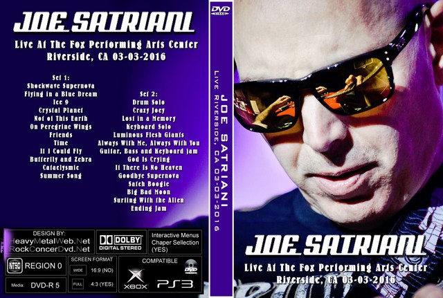 Joe Satriani Live At The Fox Performing Arts Center Riverside Ca 03 03 2016 Dvd